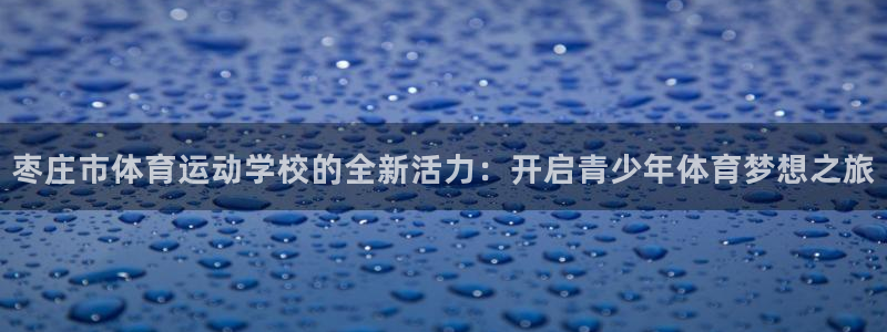 yy易游官方正版app神州：枣庄市体育运动学校的全新活力：开